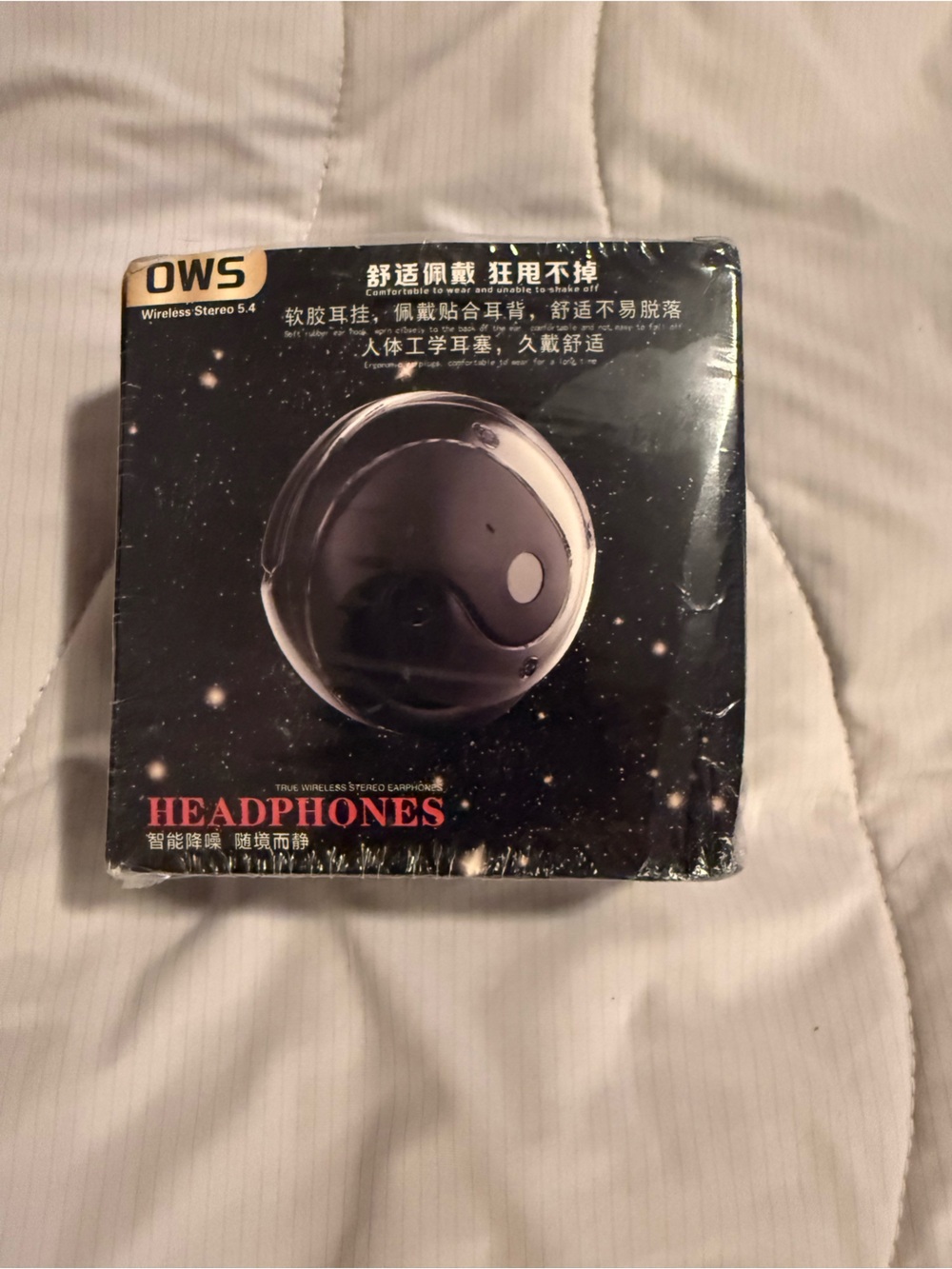 HEADPHONES OWS Wired Stereo Earbuds in Black
